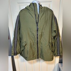 Green Gap zip up jacket with a relaxed fit jacket and hood-size xl